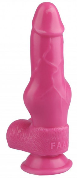 Розовый анальный фаллоимитатор-реалистик - 21 см.