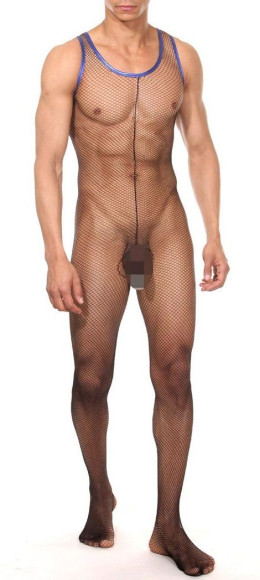 Мужское боди в мелкую сетку Мужское боди в мелкую сетку