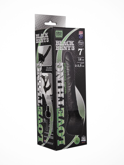 Чёрная фаллическая насадка BLACK BENT 3 - 22 см. Чёрная фаллическая насадка BLACK BENT 3 - 22 см.