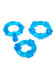 Набор из 3 синих эрекционных колец с различным рельефом Набор из 3 синих эрекционных колец с различным рельефом