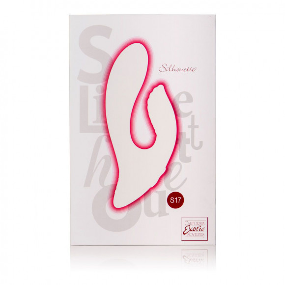 Красный перезаряжаемый вибратор со стимуляцией клитора Silhouette S17