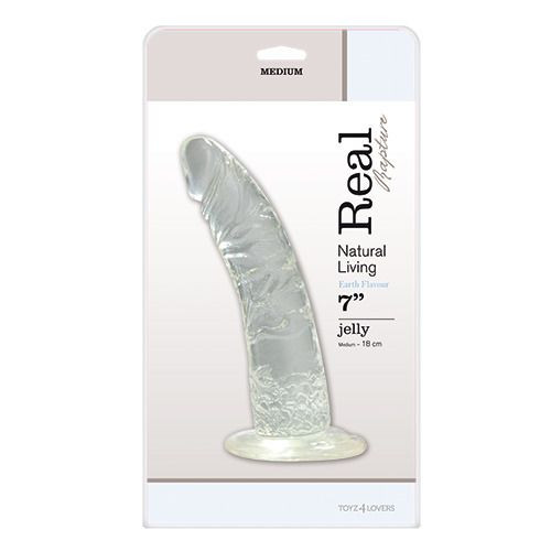 Прозрачный фаллоимитатор без мошонки JELLY DILDO REAL RAPTURE CLEAR - 18 см.