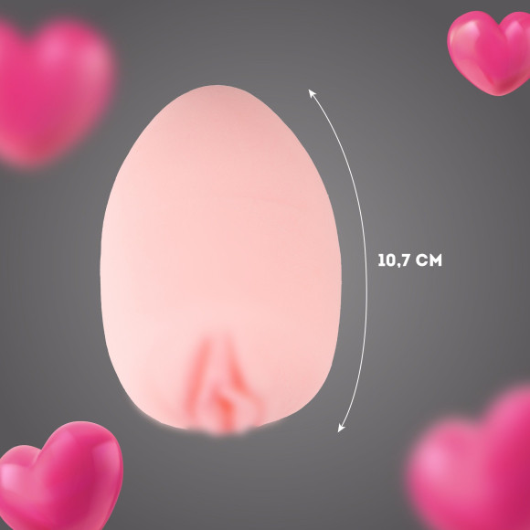 Силиконовый мастурбатор-вагина в футляре-яйце Силиконовый мастурбатор-вагина в футляре-яйце