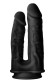 Черный анально-вагинальный фаллоимитатор Double Penetrator - 19,5 см. Черный анально-вагинальный фаллоимитатор Double Penetrator - 19,5 см.