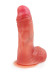 Телесный силиконовый вибратор-реалистик - 16,5 см.
