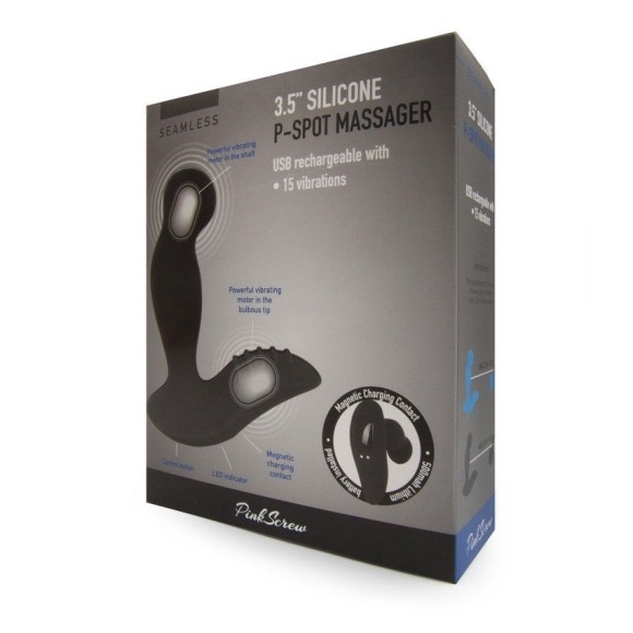 Черный вибромассажер простаты 3,5’’ P-spot Massager - 12,5 см. Черный вибромассажер простаты 3,5’’ P-spot Massager - 12,5 см.