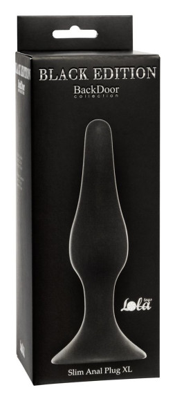 Чёрная анальная пробка Slim Anal Plug XL - 15,5 см. Чёрная анальная пробка Slim Anal Plug XL - 15,5 см.