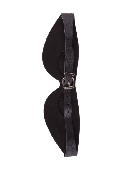 Чёрная кожаная маска с велюровой подкладкой Чёрная кожаная маска с велюровой подкладкой