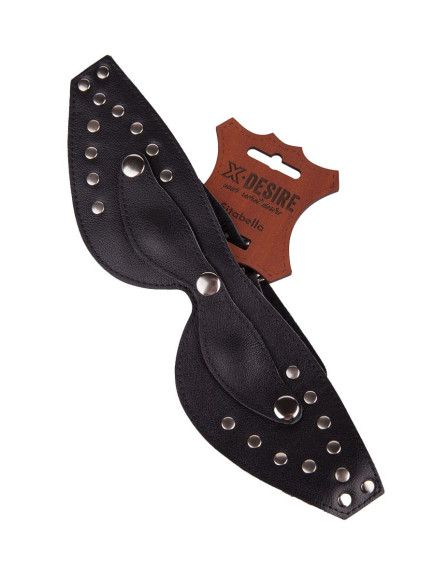 Чёрная кожаная маска с велюровой подкладкой Чёрная кожаная маска с велюровой подкладкой