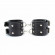 Черные широкие кожаные оковы с двумя пряжками Черные широкие кожаные оковы с двумя пряжками