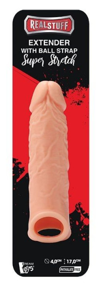 Телесная насадка EXTENDER WITH BALL STRAP 6.5 - 17 см. Телесная насадка EXTENDER WITH BALL STRAP 6.5 - 17 см.