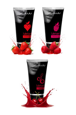 Набор из 3 съедобных лубрикантов JUJU (клубника, малина, вишня) Набор из 3 съедобных лубрикантов JUJU (клубника, малина, вишня)