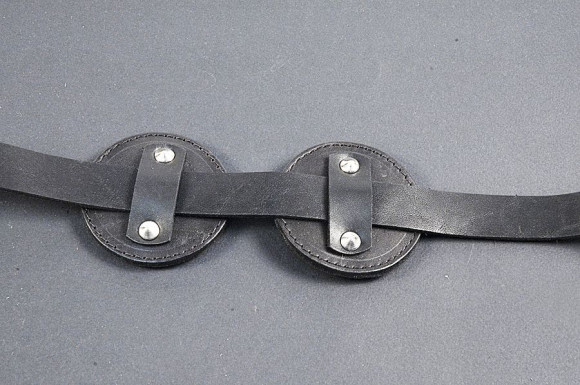 Чёрные кожаные очки-шоры  Слепец  