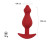 Бордовая анальная пробка Libra L - 14,2 см.