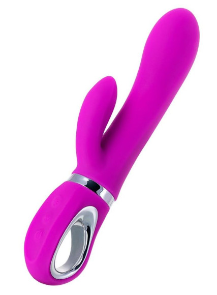 Лиловый вибратор с клиторальным стимулятором JOS JOLY - 19,6 см. Лиловый вибратор с клиторальным стимулятором JOS JOLY - 19,6 см.