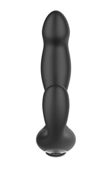 Черный вибромассажер простаты с эффектом фингеринга и пультом ДУ Черный вибромассажер простаты с эффектом фингеринга и пультом ДУ