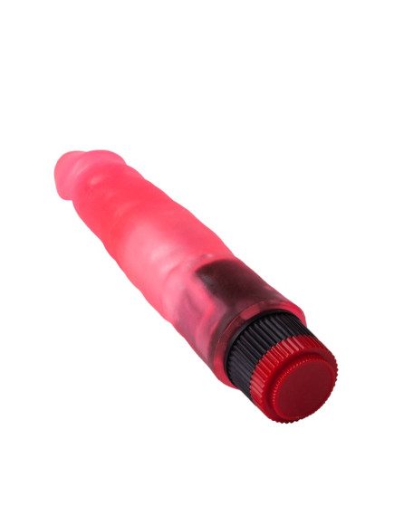 Розовый гелевый виброфаллос со встроенным пультом - 16,5 см. Розовый гелевый виброфаллос со встроенным пультом - 16,5 см.