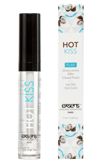 Блеск для губ Hot Kiss Coconut с ароматом кокоса - 7 мл. Блеск для губ Hot Kiss Coconut с ароматом кокоса - 7 мл.