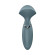 Серый вибромассажер Mini Wand-er - 16 см.