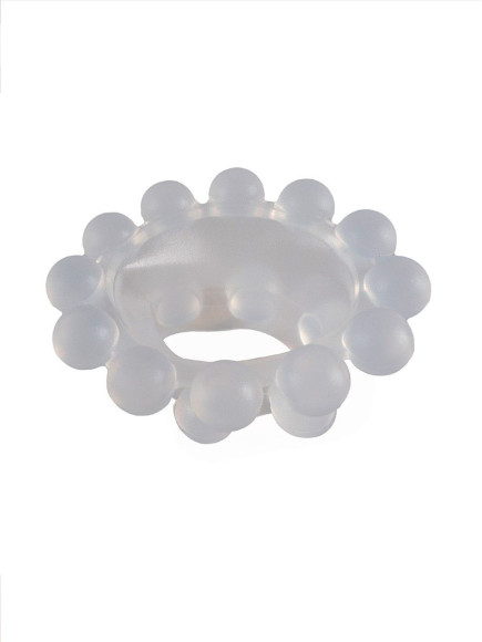 Эластичное эрекционное кольцо с двумя рядами шариков