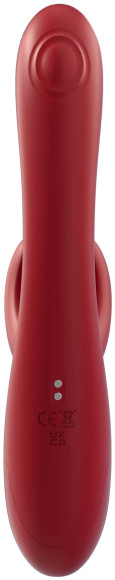 Красный вибратор-кролик Trio Bliss - 25 см. Красный вибратор-кролик Trio Bliss - 25 см.