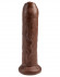 Коричневый необрезанный фаллоимитатор на присоске 7  Uncut Cock - 19,1 см.