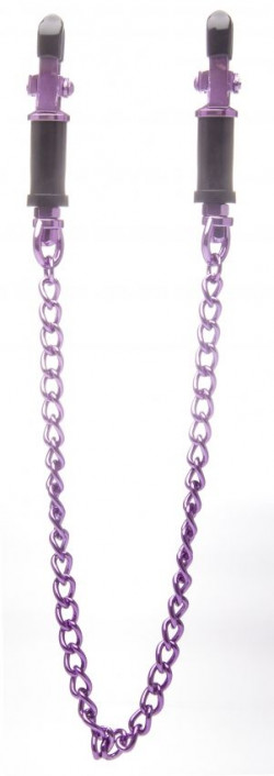Фиолетовые зажимы для сосков Vice Nipple Clamps