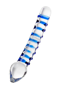 Двусторонний прозрачный фаллос из стекла - 20 см. Двусторонний прозрачный фаллос из стекла - 20 см.