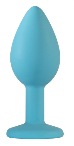 Малая голубая анальная пробка Emotions Cutie Small с фиолетовым кристаллом - 7,5 см. Малая голубая анальная пробка Emotions Cutie Small с фиолетовым кристаллом - 7,5 см.