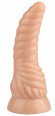 Телесный фигурный анальный фаллоимитатор - 20,5 см.