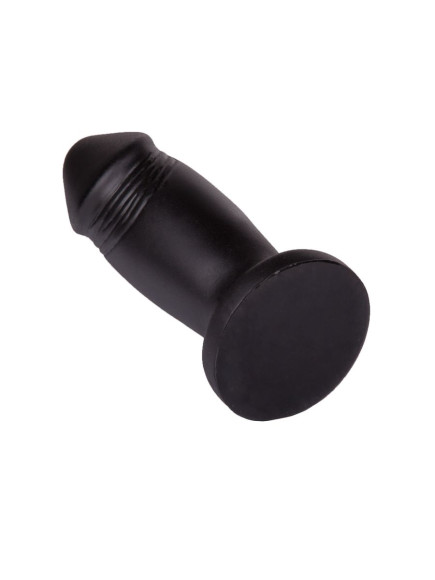 Чёрный анальный плаг фаллической формы - 13,7 см. Чёрный анальный плаг фаллической формы - 13,7 см.