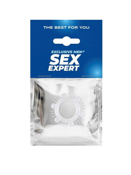 Эластичное эрекционное кольцо с шипиками и шариками