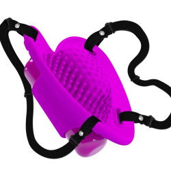 Лиловое сердечко с вибрацией и регулируемыми ремешками Heartbeat Лиловое сердечко с вибрацией и регулируемыми ремешками Heartbeat