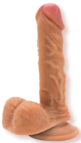 Кофейный фаллоимитатор на присоске Fearless - 16,8 см. Кофейный фаллоимитатор на присоске Fearless - 16,8 см.