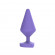 Фиолетовая анальная втулка с основанием-сердечком - 8,8 см.