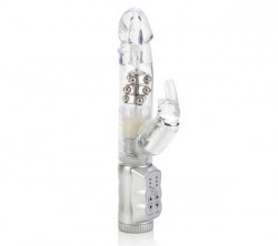 Прозрачный водонепроницаемый вибромассажер JACK RABBIT
