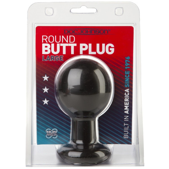 Круглая черная анальная пробка Classic Round Butt Plugs Large - 12,1 см. Круглая черная анальная пробка Classic Round Butt Plugs Large - 12,1 см.