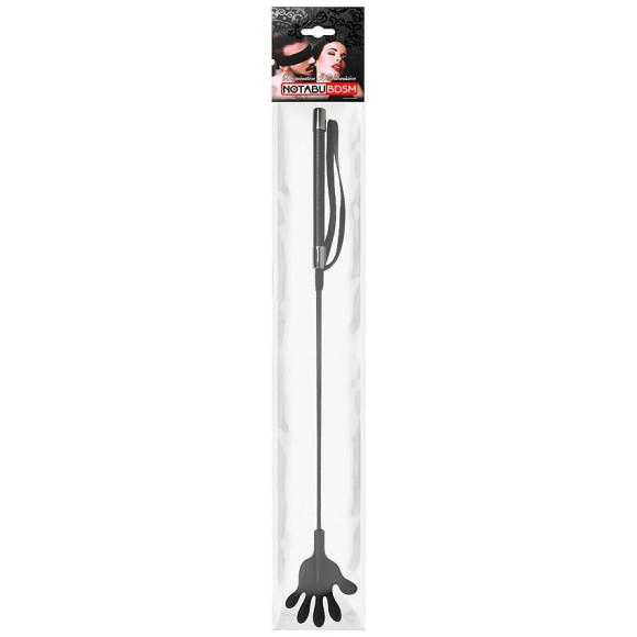 Черный стек с наконечником-ладошкой - 55 см. Черный стек с наконечником-ладошкой - 55 см.