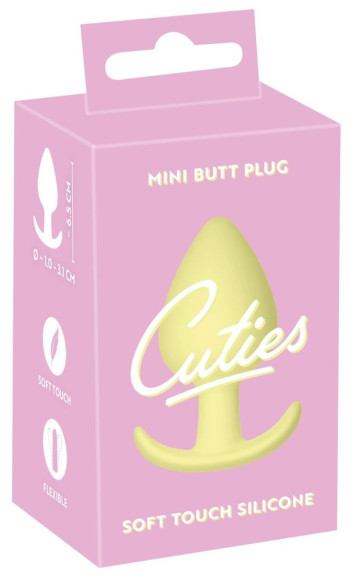 Жёлтая анальная втулка Mini Butt Plug - 6 см. Жёлтая анальная втулка Mini Butt Plug - 6 см.