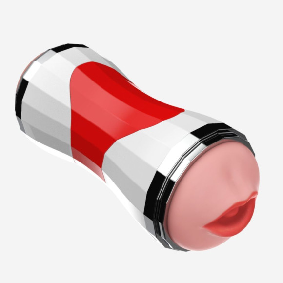 Двусторонний мастурбатор в колбе Power Grip Cup - вагина и ротик