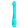 Аквамариновый мультифункциональный вибратор Shania - 22,2 см.