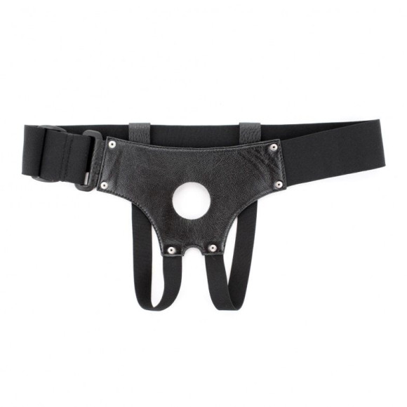 Черные унисекс-трусики для страпона Черные унисекс-трусики для страпона