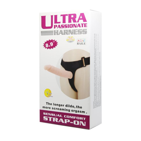 Гибкий фаллоимитатор-реалистик на трусиках Ultra Passionate Harness - 21,5 см. Гибкий фаллоимитатор-реалистик на трусиках Ultra Passionate Harness - 21,5 см.