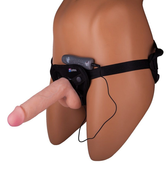 Страпон с 2 насадками и вибрацией UniStrap - 19 и 12 см. Страпон с 2 насадками и вибрацией UniStrap - 19 и 12 см.