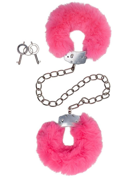 Металлические оковы с розовым мехом Металлические оковы с розовым мехом