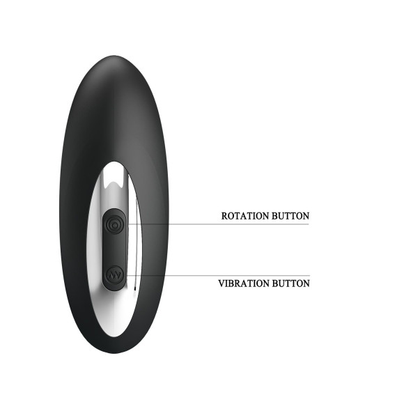 Черный стимулятор простаты с функцией римминга - 15,9 см. Черный стимулятор простаты с функцией римминга - 15,9 см.