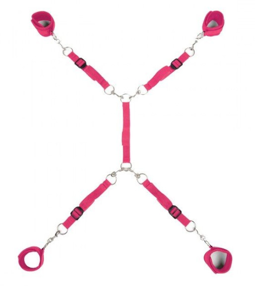 Ярко-розовый набор фиксаций на кровати Classic Bed Spreader