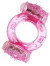Розовое виброкольцо с двумя виброэлементами