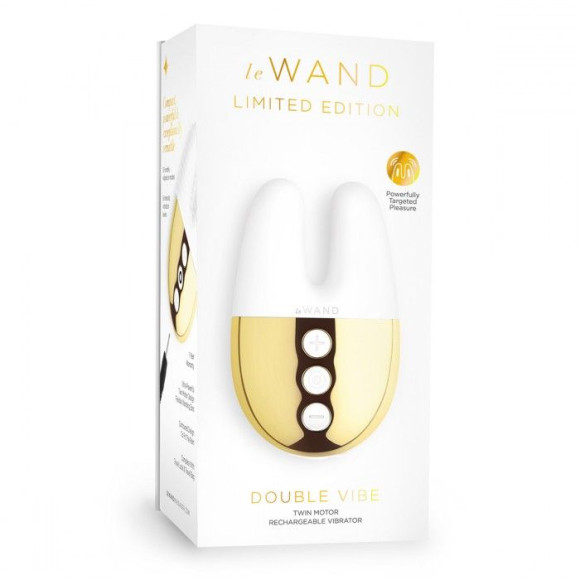 Белый вибратор с ушками Le Wand Double Vibe Белый вибратор с ушками Le Wand Double Vibe