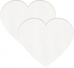 Белые пестисы на грудь в форме сердечек